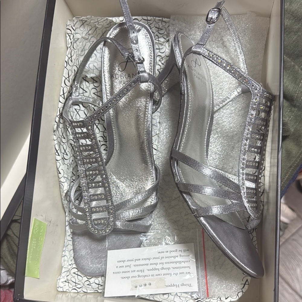 Adrianna Papell Silver Heels